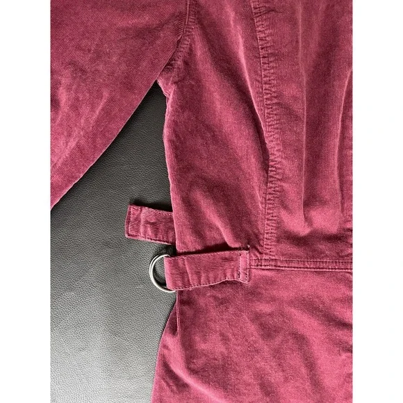Free People Take Me Out Mulberry Corduroy Jumpsuit 6 Zip Front Utility Boho $148 - Picture 4 of 13
